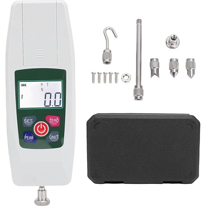 Digitales Kraftmessgerät, Push-Pull-Kraftmessgerät, Kraftprüfgerät, tragbares, hochpräzises LCD-Hintergrundbeleleuchtungsdisplay, 100 N Kapazität, automatische Abschaltung für