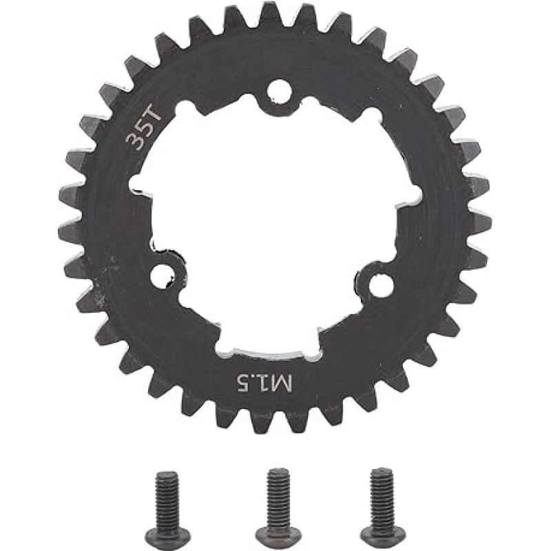 35T Stirnradgetriebe Stahlmotorgetriebe 1/5 Fernbedienung Autogetriebe Stahlmotorgetriebe Schwarz M1.5 Anwendbares RC-Auto