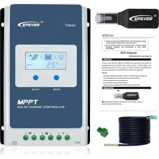 EPEVER MPPT įkrovos valdiklis 40 A 12 V 24 V automobilis Max PV 100 V su 