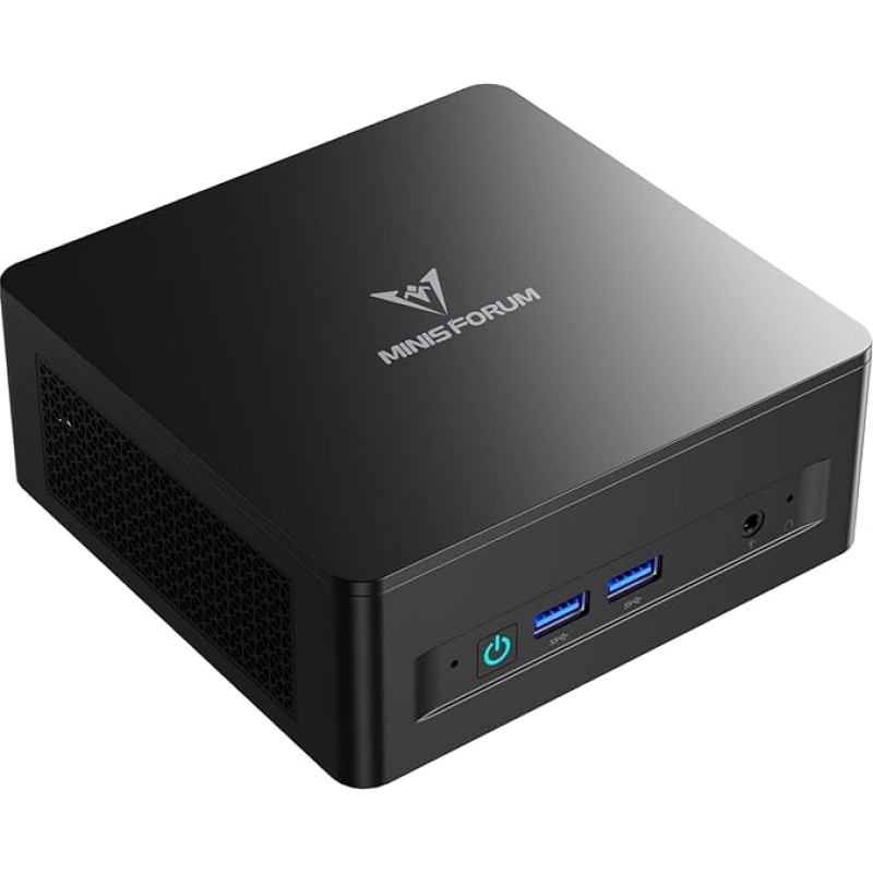 MINIS FORUM UM760 Slim Mini PC, AMD Ryzen 5 7640HS mini kompiuteris (6C/12T, iki 5,0 GHz), 32 GB DDR5 RAM ir 1 TB SSD PCIe 4.0, 8K@60Hz HDMI 2.1/USB4, WIFI6E/BT5.2