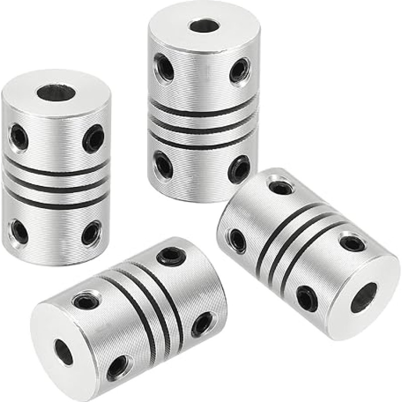 išteklių žemėlapis Lankstūs kupplungai, 3 mm bis 4 mm, Gelenkverbinder aus Aluminiumlegierung, lanksčios Wellenkupplungen, Motorkupplung für 3D-Drucker, CNC-Maschine, Motorführung, DIY-Encoder D12 x L 18 mm