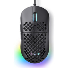 Dierya ×TMKB M1SE žaidimų pelė su kabeliu, 12800 DPI optinis jutiklis, 6 programuojami mygtukai, reguliuojama RGB žaidėjų pelė, ergonomiška žaidimų pelė kompiuteriui, juoda