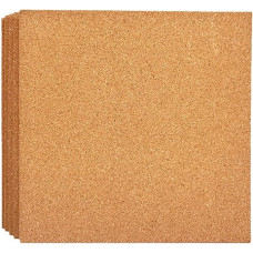 4 Stück 30,5 x 30,5 cm Kork-Nachrichtentafeln mit 1,3 cm Dicke, hitzebeständige Arbeitsmatte für Buntglas- und Elektronik-Lötprojekte, kompatibel mit Bastelstudio-Einsatz