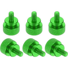 išteklių žemėlapis 6vnt M4x8mm aliuminio lydinio kompiuterio korpuso nykščio varžtas, skirtas kompiuterio korpusui, žalias