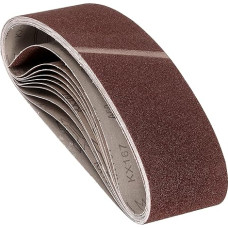 10 Stück Schleifbänder 152mm x 1220mm, Universal-Schleifband 60 Körnung, Aluminiumoxid Schleifpapier für Bandschleifer Metallschleifen Holzbearbeitung Schweißrostentfernung