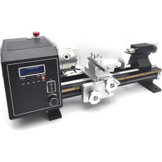 Mini-Präzisions-Metalldrehmaschine mit automatischer Links- und Rechtsgewindeschneidfunktion, 200-500 W, einstellbare Drehzahl 0-2000 U/min