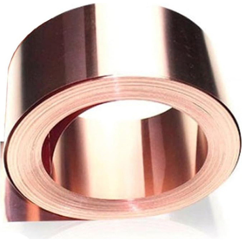 Plokščias lakštas 1 gabalas Vario metalo lakštas, folijos plokštė, vario lakštas, storis nuo 0,01 mm iki 0,6 mm, ilgis nuo 100 mm iki 1000 mm, 99,9 % gryno vario kvadratinės medžiagos (spalva: storis 0,3 mm, dydis: 20