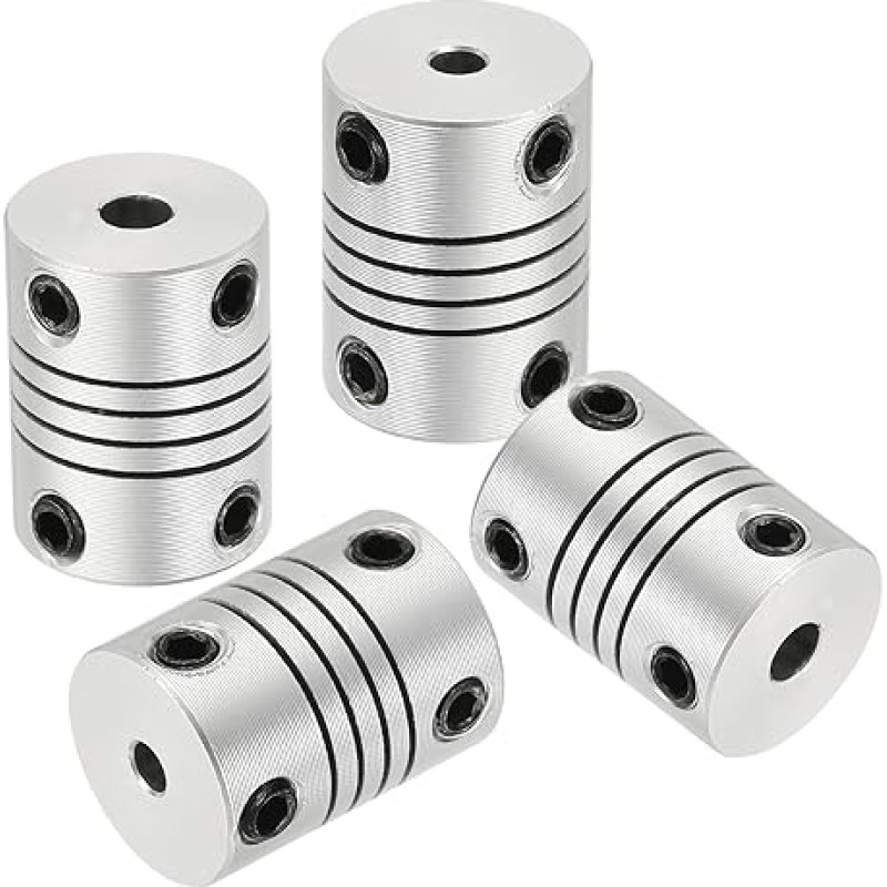 išteklių žemėlapis Lankstūs kupplungai, 3 mm bis 4 mm, Gelenkverbinder aus Aluminiumlegierung, lanksčios Wellenkupplungen, Motorkupplung für 3D-Drucker, CNC-Maschine, Motorführung, DIY-Encoder D15 x L 20 mm