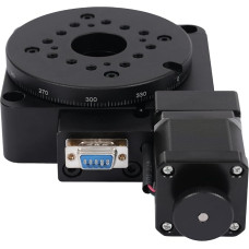 Rotacinė platforma, elektrinės tekinimo staklės, 45 kg keliamoji galia, elektrinis tikslusis pasukamasis stalas, motorizuotas sukamasis stalas su sliekine pavara, skersmuo 100 mm