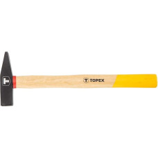 TOPEX Engineer's Hammer with Wooden Handle - Engineer's Hammer with Wooden Handle - Engineer's Hammer Steel Hammer Tool Hammer Workshop Hammer with Handle Wooden Handle - 200 g