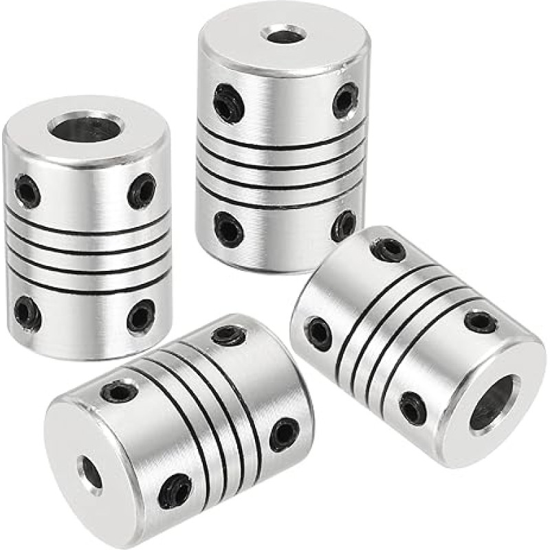 išteklių žemėlapis Lanksčios kupplungos, 3 mm bis 6 mm, aliuminio legiruotė, Gelenkverbinder, lanksčios Wellenkupplungen, Motorkupplung für 3D-Drucker, CNC-Maschine, Motorführung, DIY-Encoder D15 x L 20 mm, 4