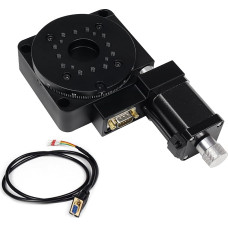 Electric Rotary Machine, Φ100mm Bearing Scale, Optical Rotating Platform, Motorized Rotary Table, 360° Precision Worm Gear, Reduction Ratio 1/180, Load Capacity 45kg (99lb), RA
