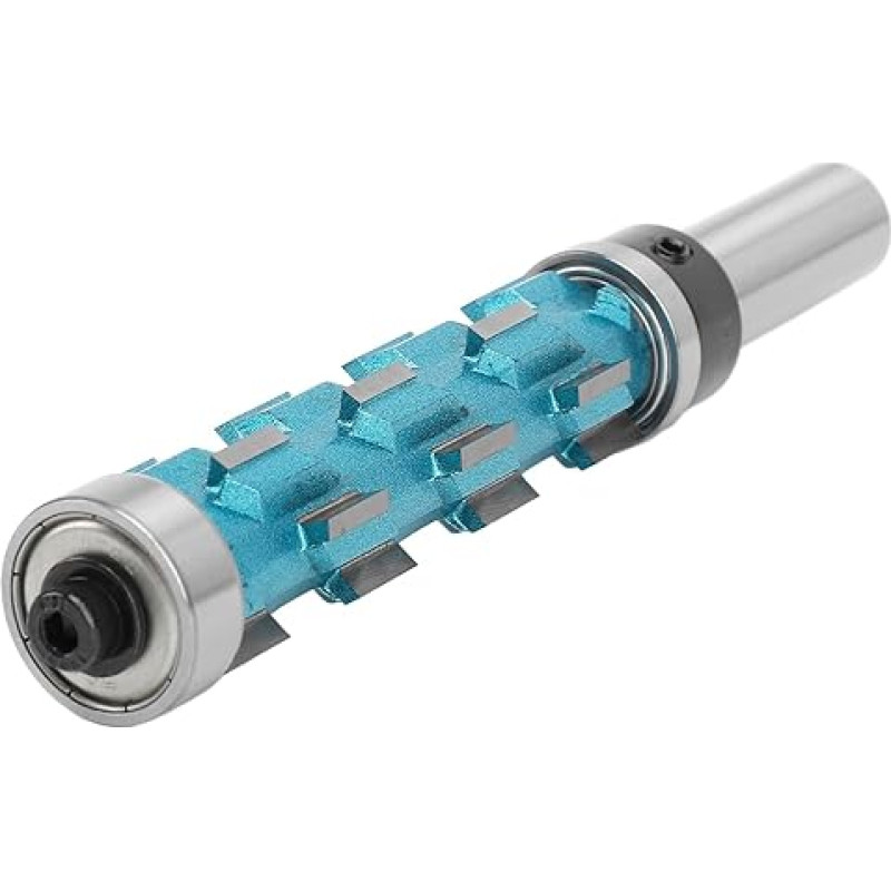 Bündigfräser, Spiralfräser mit Doppellager, 1/2-Zoll-Schaft, 3/4-Zoll-Hartmetallfräser mit Mehreren Klingen und Unterlager für Holzbearbeitung, MDF-Beschnitt