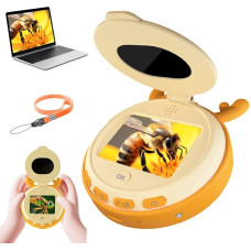 Bostar Microscope for Children, 1000 x 2.0 Inch IPS Screen, Cute Deer Design, Digital Mini Pocket Microscope with Hinged Lid and Lanyard for Christmas, Birthday Gifts