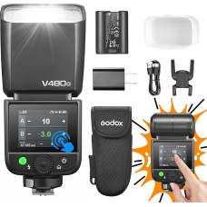 Godox V480O V480-O fotoaparato blykstė Speedlite 7,2 V/2200 mAh TTL GN50 650 pilno galingumo blykstė, skirta Olympus Panasonic fotoaparatams