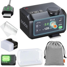 GODOX IT30PRO O fotoaparato blykstė su baltu difuzoriumi, IT30 PRO O blykstės, TTL HSS 1/8000 s blykstė, suderinama su Olympus E-M1 Pen-F E-M10 II E-PL8 E-M10 III E-P5, Panasonic GH4 100 F1 G85 GX85 LX100