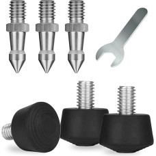 6 vnt Guminiai trikojo kojos smaigaliai 3/8 