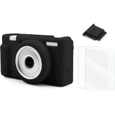 VOVMOEYA ZV-1F Camera Case Accessories, Case for Sony ZV-1F ZV-1 II, Silicone Case for Sony ZV-1F/ZV-1 II/ZV-1M2 with Screen Protector [2 Packs] and Camera Hot Shoe Cover