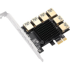 PCI-E 1 į 6 USB lizdai Riser kortelė USB 3.0 PCI-E adapterio plokštė Multiplier prievadas GPU Extender Miner Riser kortelė BTC Bitcoin Miner Mining
