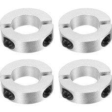 tiekimo žemėlapis Doppelter geteilter Schaftkragen, 30 mm Bohrung, zweiteiliger Klemmkragen, 55 mm Außendurchmesser, 15 mm Dicke, Aluminiumlegierung, Schraubspaltring, 4 Stück