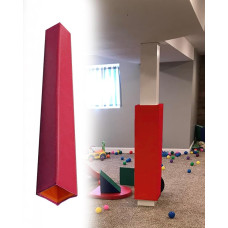 Generisch Schaumstoff-Säulenabdeckung für Kellerstangen, Crashpad für Basketballkörbe im Innen- und Außenbereich, Schutz für Garagen- und Parkplatzpfosten, Rot, 24 x 24 cm