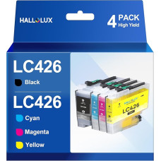 HALLOLUX LC426 kasetės LC426 Multipack LC426XL LC426XL LC-426XLVAL Suderinamos su Brother LC426 LC-426 LC-426 spausdintuvo kasetėmis LC-426XL, skirtomis Brother MFC-J4340DW kasetėms MFC-J4540DW MFC-J4335DW (4 vnt.)