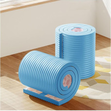 Selbstklebende 3D-Schaumstoff-Wandpolsterung für Kinder, Antikollisions-Kopfteilpaneele, Blaue Tischeckenschoner, weiche, gepolsterte Sicherheitspolsterung für Schlafzimmer (5 m)