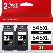 ECHALLENGE PG 545 XL Black Replacement for Canon Printer Cartridges 545 Multipack Black for MX495 Cartridges for Pixma TS3350 MG2550s TS3150 TR4550 MG3050 TR4551 MG2950 MX490 MG2555s (2 Black)