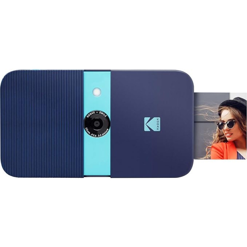 Skaitmeninis momentinis fotoaparatas KODAK Smile su 2 x 3 cm cinko spausdintuvu, HD kokybe, 10 MP, LCD ekranu, automatine blykste, integruota redagavimo funkcija, 