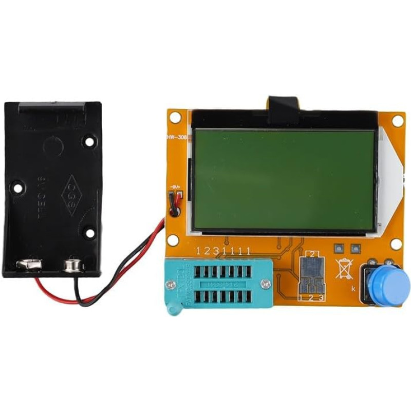 LCR-T4 Digitaler Transistortester mit LCD-Multifunktionsdisplay für Transistoren, Dioden, Trioden, Kondensatoren, Widerstände und Thyristoren
