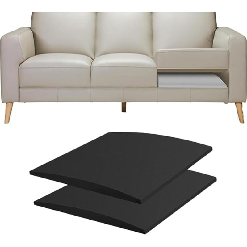 Sofa-Stützbretter für 2-Sitzer, 50 x 50 cm, hochdichter Schaumstoff, Kissenstütze für durchhängende Sitze, schneidbare Reparaturlösung für Doppel- oder Mehrpersonen-Sofas, Schwarz
