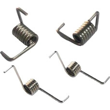 Torsioninė spyruoklė 2 vienetai Dviguba Torsioninė spyruoklė Vielos skersmuo = 2,0 mm Išorinis skersmuo = 20 mm Pėdos ilgis 55 mm 3 ritės 90 laipsnių Stipri Torsioninė spyruoklė