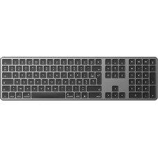 OMOTON Bluetooth Keyboard for Mac Wireless Keyboard Rechargeable Multiple Devices with 3 Bluetooth Channels for Apple Mac Pro/Mini, MacBook Pro/Air, iMac Pro, AZERTY, French, Dark Grey