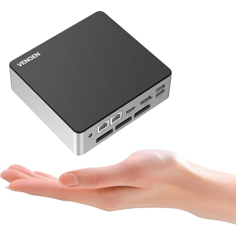VENOEN Core i7 13th Gen 1360P mini kompiuteris W 11 Pro, biuro kompiuteris, 32GB DDR5 RAM, 1TB M.2 SSD, HD2.0, DP1.4, C tipo, 4K 60Hz, RJ45 LAN, USB3.2, 