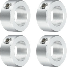 QUARKZMAN Nustatomojo varžto tvirtinimo žiedai, 3/4 colio skylė, aliuminio veleno tvirtinimo žiedai, 1-1/4 colio išorinis skersmuo ir 9/16 colio storis, tvirtinimo žiedas su nustatytuoju varžtu, ribojimo žiedas, skirtas linijinio strypo veleno vedimui, 4 