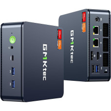 GMKtec mini žaidimų kompiuteris, K6 AMD Ryzen 7 7840HS Dual NIC-LAN 2.5Gbps mikrokompiuteris, 0GB DDR5 0GB PCIe 4.0 2280 NVMe SSD, USB 4.0, HDMI, DP, USB-C, WiFi 6, BT 5.2, stalinis kompiuteris NE SSD NE RAM