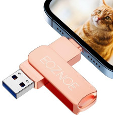 64 GB USB atmintinė Telefono išorinė atmintinė, kurioje galima saugoti daugiau nuotraukų ir vaizdo įrašų. USB 3.0 nuotraukų atmintinė metalinė, skirta telefonui, greita, suderinama su telefonu / 