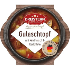DREISTERN Goulash Pot 400 g, with Beef and Vegetables, Hearty Ready Meal in Microwave Bowl, Long Shelf Life Thanks to Natural Preservation, Homemaker Quality