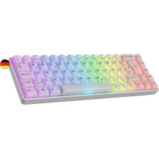 Ranked Master M65 HE 65%, Rapid Trigger technologija, magnetinė mechaninė žaidimų klaviatūra, 69 klavišų RGB LED, skirta PC/Mac žaidėjams, QWERTZ German (POM Dye Sub, skaidrus jungiklis)