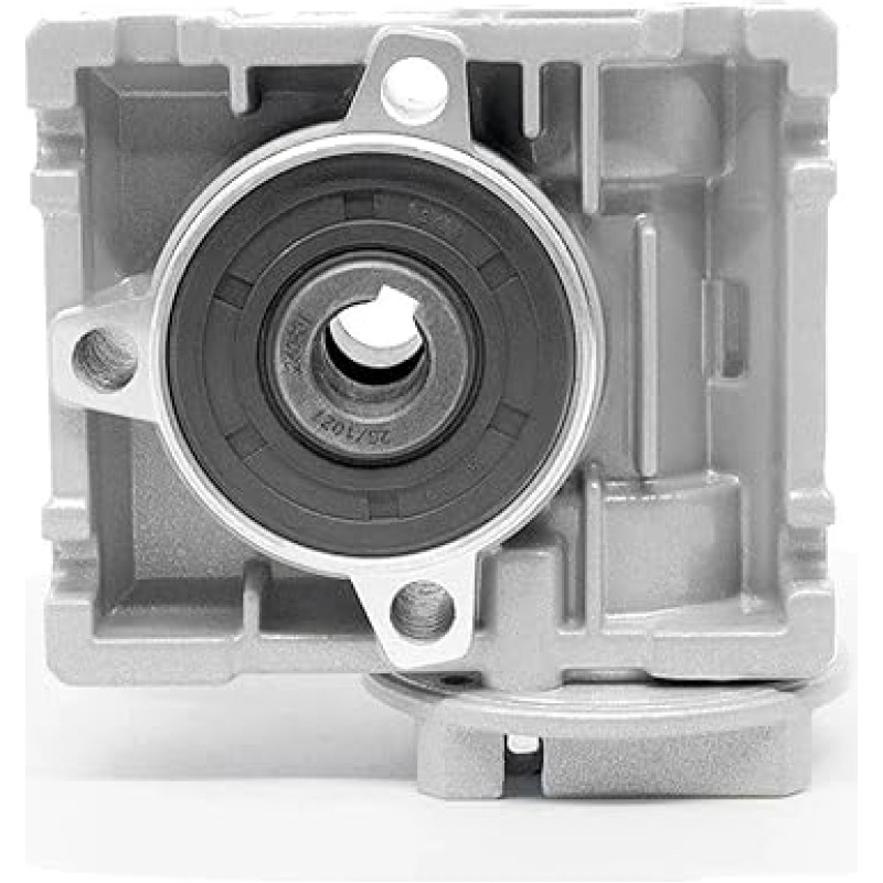 Schneckengetriebe-Reduzierstück 40 mm 90° - Doppelwelle 1-7 Nm 15-18 Arcmin 1350 N Radiallastas 100 W AC-Servomotor(40 Viengubas velenas, redukcijos koeficientas 10)