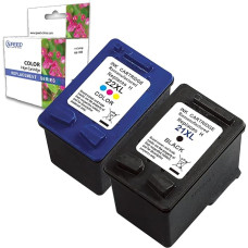 Suderinama rašalo kasetė, skirta HP 21 XL + 22 XL juodos ir spalvotos spalvos 21XL 22XL spausdintuvui Deskjet D2360 D1320 F2180 F300 F370