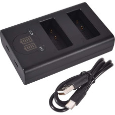DSTE dvigubas USB įkroviklis su LCD ekranu, skirtas DMW-BLE9, DMW-BLE9E ir 