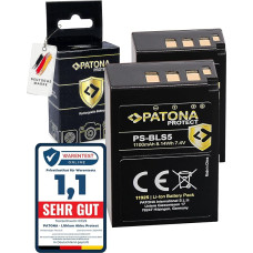 PATONA Protect V1 baterija BLS-5, NTC, suderinama su Olympus BLS-50, E-450, OMD E-M10, Stylus 1, 2 vnt.