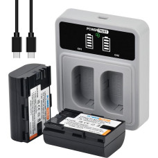 LP-E6 LP-E6N akumuliatorius su 20 W greituoju dvigubu USB-C įkrovikliu, skirtas 