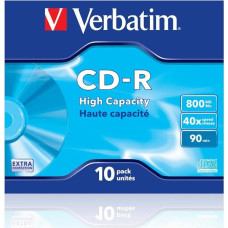 Verbatim CD-R 40x 800MB 90min Hi Capacity Jewel Case (10 Pack) (43428) 43428