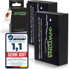 PATONA 2 x Premium NP-W126 baterija 1140 mAh pakaitinė baterija, suderinama su Fujifilm FinePix HS50EXR HS30EXR X100F X100V X-T1 X-T2 X-T3 X-T20 X-T30 II X-Pro1 X-Pro3 X-E1 X-E4 X-A1 X-A7 X-H1 NPW1