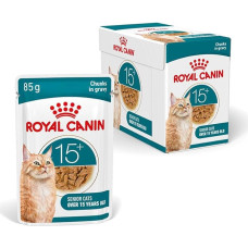 ROYAL CANIN AGEING 15+ Gravy | 12 x 85g | Šlapias ėdalas vyresnėms katėms nuo 15 metų | Formulė su 