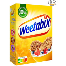 Weetabix Original Whole Grain Breakfast Cereals 14 x 430 g - Whole Grain Breakfast from the UK - Healthy Cereals with Many Fibre and Vitamins - Nutri-Score A