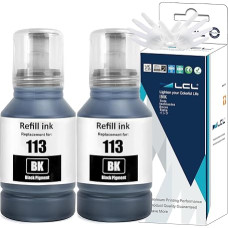 LCL 113 Ink Compatible with 113 Black Ink Bottle Multipack Compatible with EcoTank ET-16150 ET-16600 ET-16650 ET-16680 ET-5150 ET-5160 ET-5170 ET-5800 ET-5850 ET-5880 Pro (2 Pack)