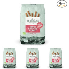Sgambaro Organic Pasta Trivelline N.47-500 g with Spelt Flour, Lentil Flour and Quinoa Flour - High Protein Content, Source of Fibre and Protein (Pack of 4)